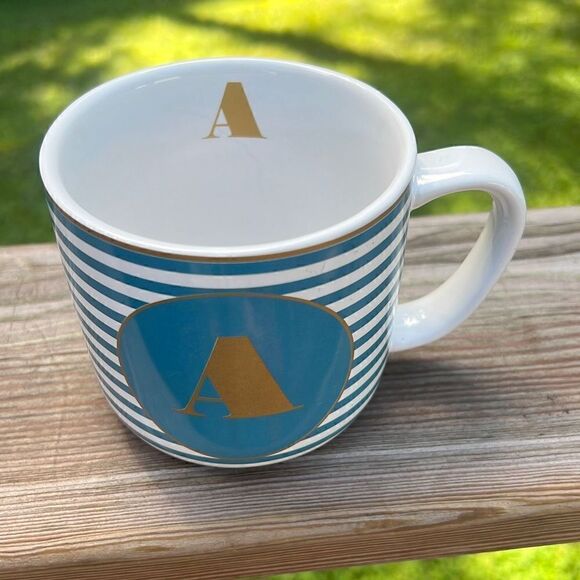 Target Stoneware Monogram ‘A’ Coffee Mug Personalized Initial Mug - Picture 2 of 7
